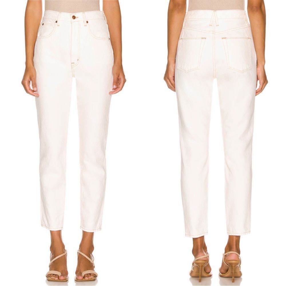 SLVRLAKE Beatnik Ankle Jeans Ivory